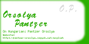 orsolya pantzer business card